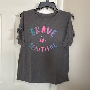 Girls Open Shoulder Tee